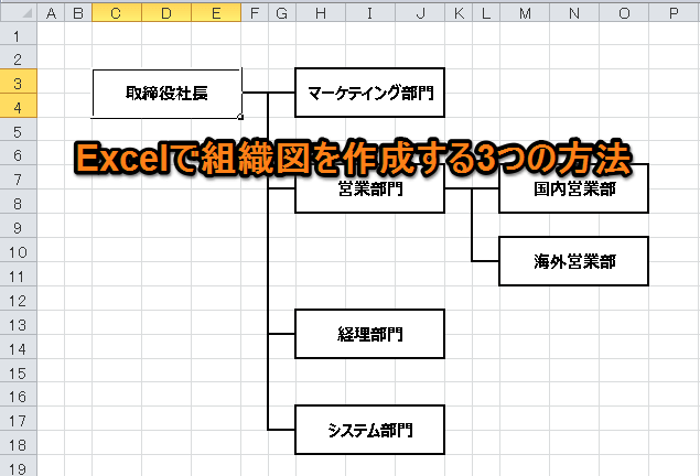 Excelで組織図を作成する3つの方法 Excelを制する者は人生を制す No Excel No Life