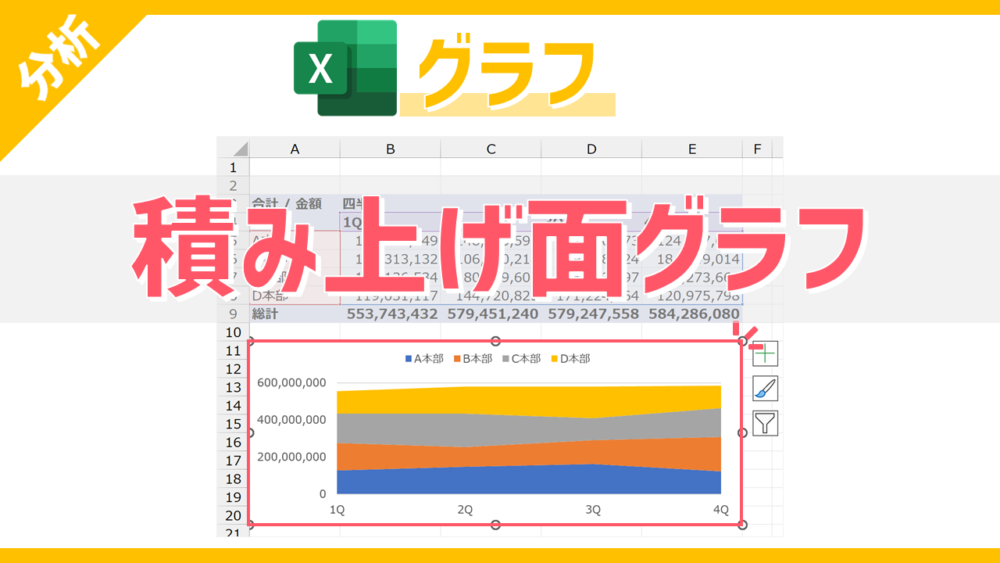 積み上げ面グラフの使い方のサムネイル