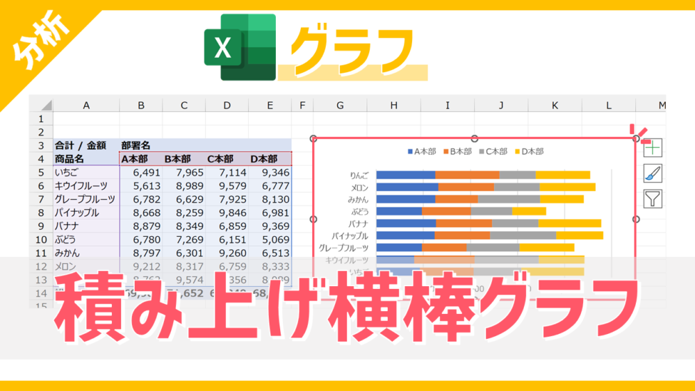 積み上げ横棒グラフの使い方のサムネイル